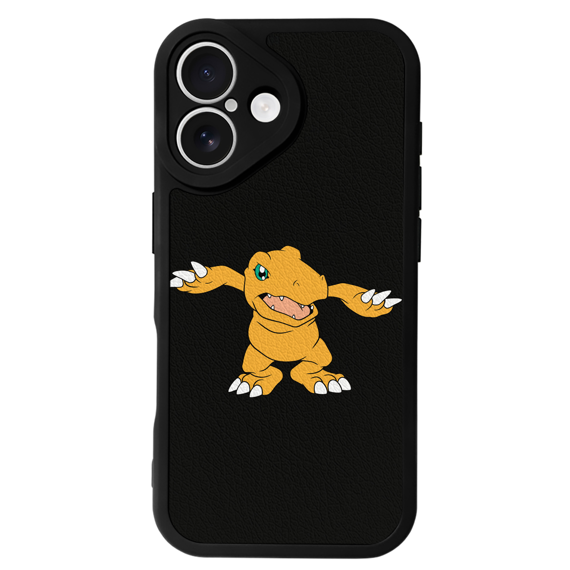 （画像用） Digimon デジタルモンスター/デジモン 【iPhone 16シリーズ対応】シリコンスマホケース（レザー調） 材質：シリコン